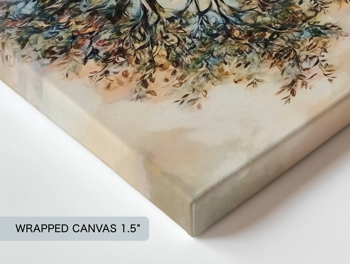 Tree of Life Wrapped Canvas — Serene Nature Wall Art | Botanical Painting Style Decor