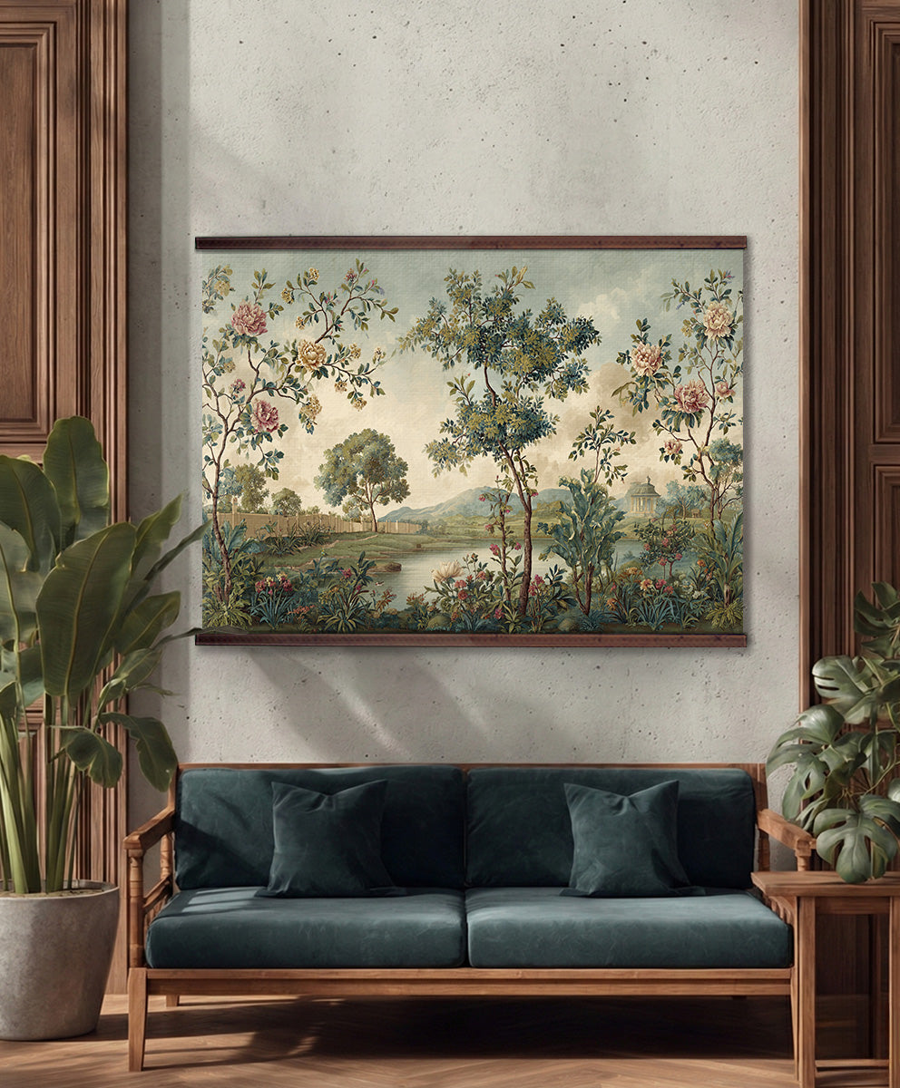 Chinoiserie Tapestry Art | Extra Large, Ready to Hang