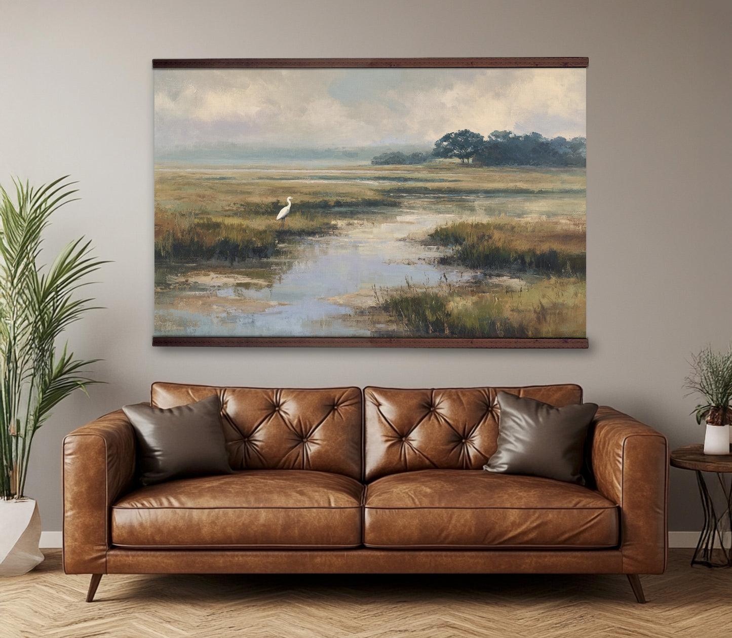 Coastal Marsh Wall Hanging — Extra Large Tapestry Art | Ready to Hang