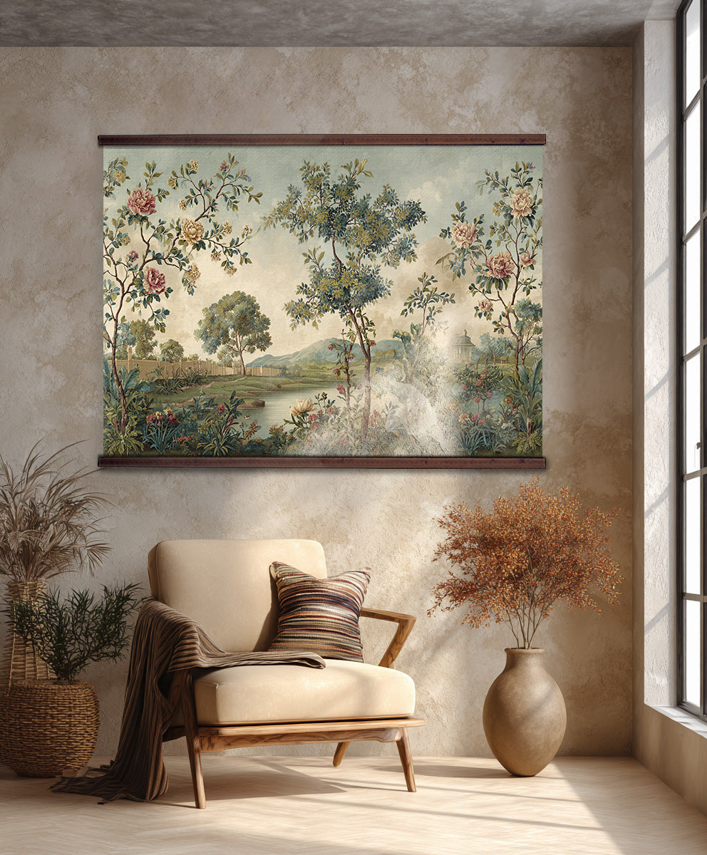Chinoiserie Tapestry Art | Extra Large, Ready to Hang