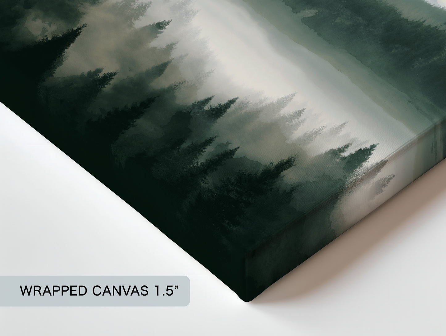 Great Smoky Mountains Wrapped Canvas — Misty Forest Landscape Art | Moody Nature Wall Décor