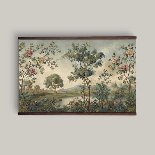 Chinoiserie Tapestry Art | Extra Large, Ready to Hang