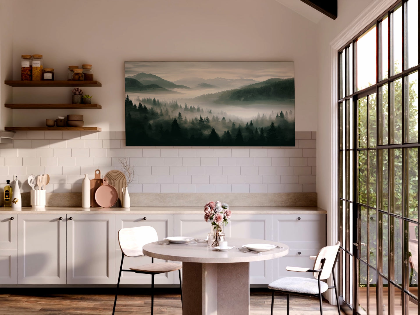 Great Smoky Mountains Wrapped Canvas — Misty Forest Landscape Art | Moody Nature Wall Décor