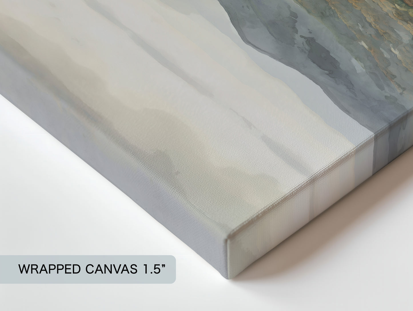 Blue Ridge Mountains Wrapped Canvas — Misty Autumn Landscape Wall Art | Cozy Nature Décor