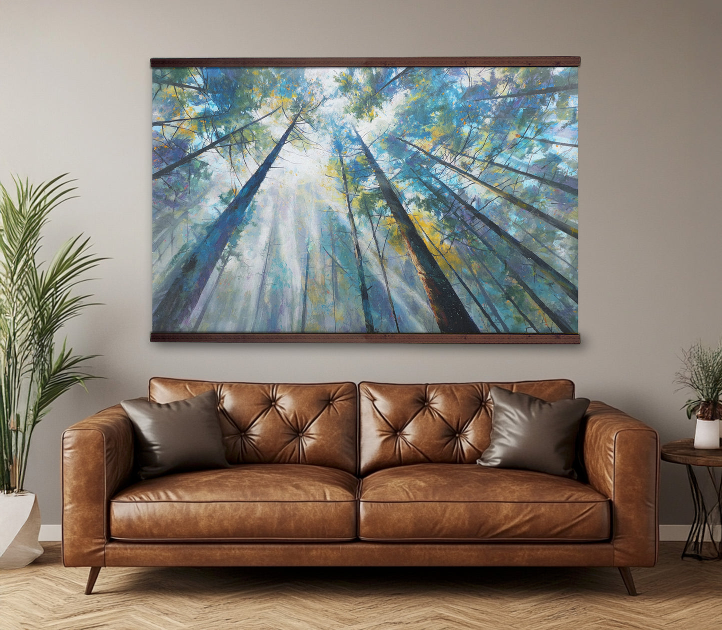Forest Tapestry – Colorful Nature Canopy Hanging, Extra Large Wall Art