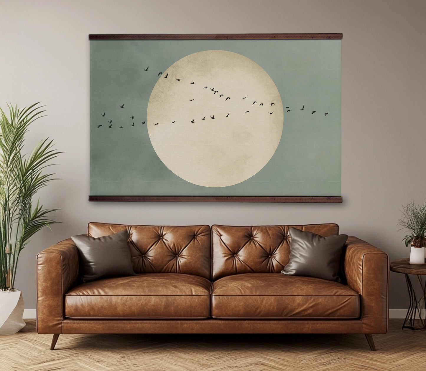 Minimalist Moon Tapestry – Modern Wall Art, Large Moon Decor, Extra Large Hanging