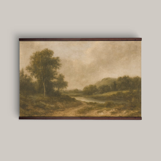 Vintage Landscape Wall Hanging — Extra Large Classic Tapestry Art | Ready to Hang