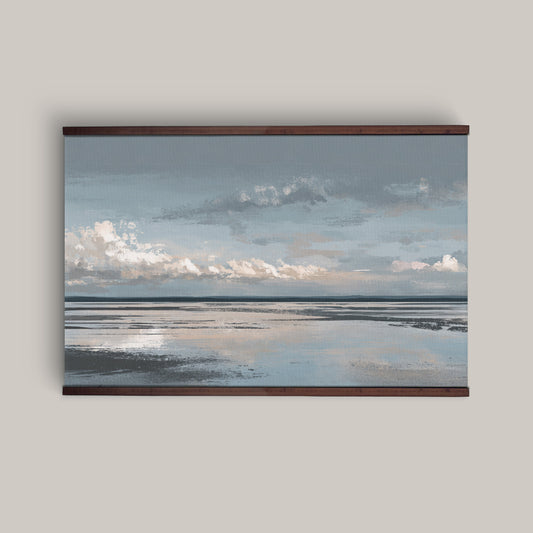 Coastal Horizon Wall Hanging — Serene Beach Landscape Tapestry Art | Extra Large, Ready to Hang