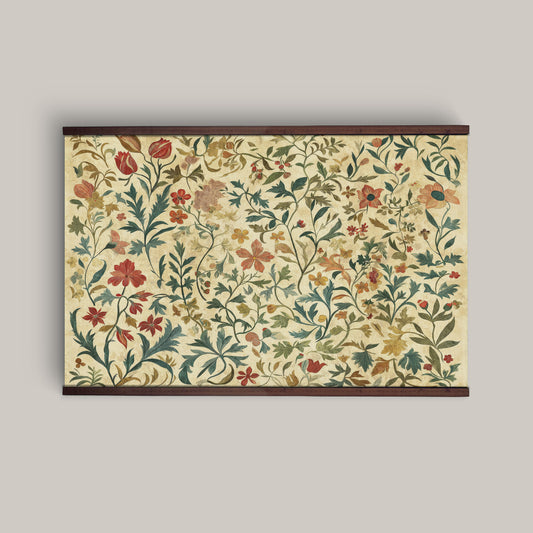 Vintage Botanical Tapestry – Warm Floral Wall Art | Art Muse